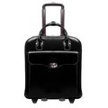 Mckleinusa McKlein USA 97035 15 in. W Series Melrose Leather Vertical Wheeled Ladies Laptop Briefcase - Black 97035